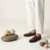 FS5012-Brown classic penny loafers
