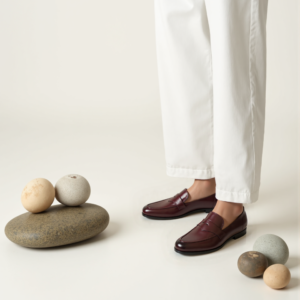 FS5012-Brown classic penny loafers